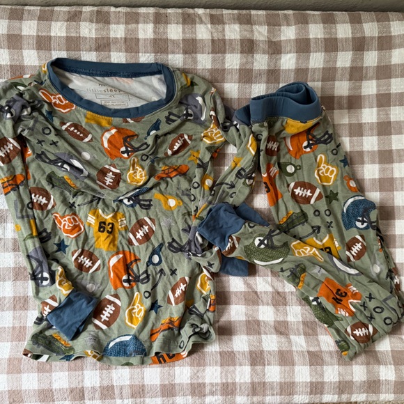 Little Sleepies Touchdown Time Two-Piece Pajama Set - Picture 3 of 5